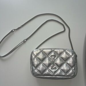 Saint Laurent Silver Mini Becky Bag